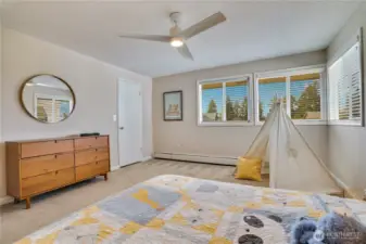 Continue down the hall to this bedroom facing the cul de sac. Don't forget each of these bedrooms includes a walk-in closet.