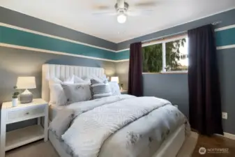 king-sized primary suite and spacious bedrooms