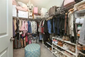 Large walk-in closet.