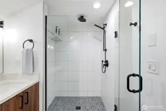 Extra large walk-in shower