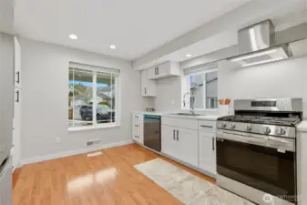 Functional kitchen with generous counter space