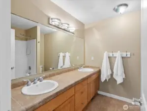 Full Bathroom with Double Vanity