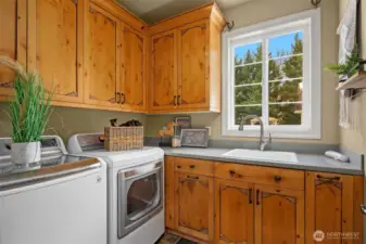 beautiful main floor laundry room