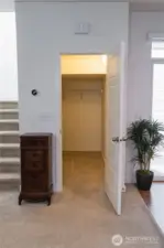 Under stairs, ample storage