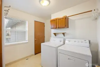 Laundry off the garage