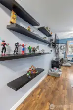 Third bedroom has a ton of space. All shelving will stay with home