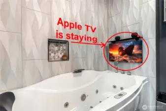 Jetted tub with Apple TV!
