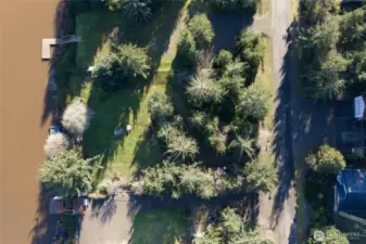 AERIAL OVERHEAD VIEW OF THE PROPERTY ON DUCK LAKE!