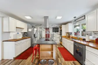 Updated kitchen with SS appliances