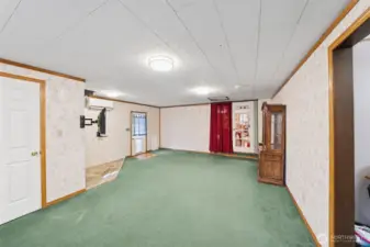 storage closet through the door to the left