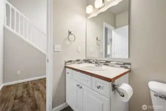 Half Bath off Entry Hall