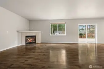 Great Room with Slider to Deck & Backyard