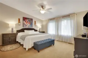 Oversized primary suite.