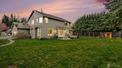 Expansive yard and plenty of room for the RV or boat.