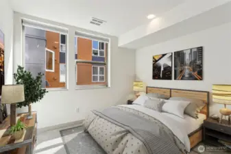 Bedroom on the second level.