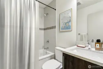Full bathroom on the second level.