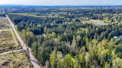 This roadway, heading west, leads into Roy and Yelm.  The house is conveniently located approximately 30 minutes from Tacoma