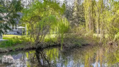 There is a pond on the south side of the property.