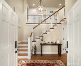 Everything here is next level: Emtek door hardware, solid core doors, high-end cabinetry (real wood, dovetailed, quiet-close drawers), Milgard Tuscany windows, commercial-grade roof, upgraded shutters, new trim and rich moldings, solid oak hardwood flooring, high-end carpet, lighting and fresh paint.