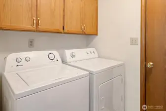 Washer and dryer stay with house.