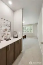 Primary Suite entrance with built in cabinet