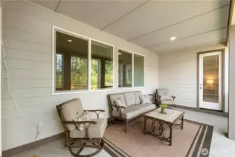 Extended covered patio to use year round