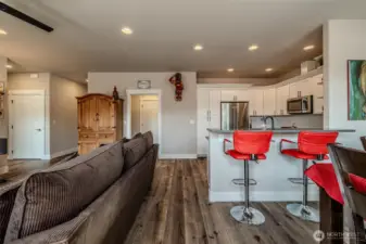 Looking toward laundry room