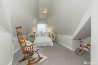 Upstairs bedroom #1, how sweet is this space?