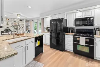 Kitchen with lots of counter space and cabinets