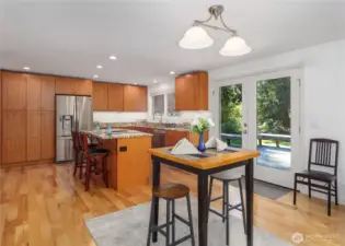 dining and kitchen space