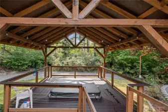 Private covered hot tub
