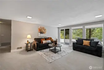 Large rec-room steps out to huge patio