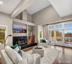 Cozy Family Room off Kitchen