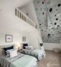 Guest Bedroom w/Climbing Wall