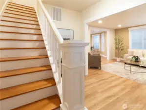 Step into your pristine craftsman with well lit spaces, and clean lines, and an open concept!