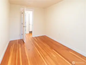 Bedroom 1 facing the hallway.