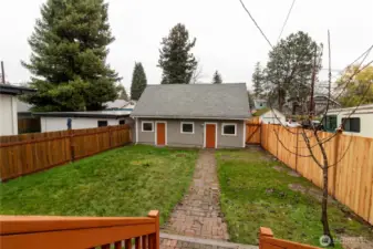 Fairly level backyard allows you to reimagine the space to your personal liking! Detached garage offers the opportunity to create a workshop, Mother-in-law, ADU, or maybe a detached Air BNB for some supplemental income!