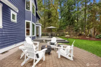 Patio area extending off of the Trek deck.