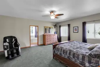 Master bedroom fits a king no problem