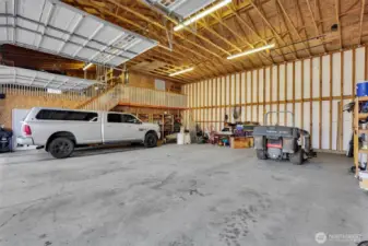 High ceilings in garage with RV door