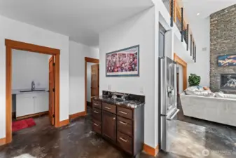 views into the laundry room