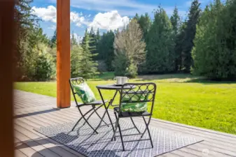 enjoy your morning coffee while watching the wildlife