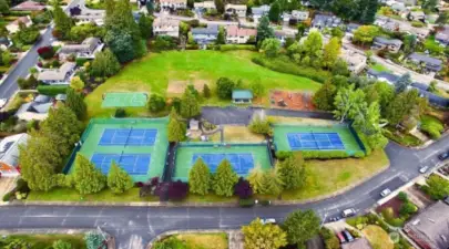 Tennis and pickleball, park with playground.