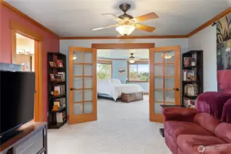 private sitting room in primary bedroom