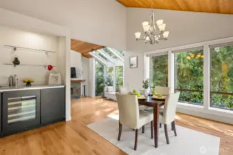 Formal dining room with wine bar!