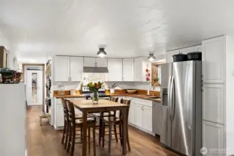 Check out the pantry to the right of the refrigerator!