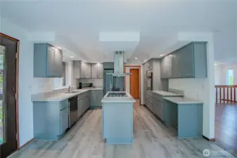 Beautiful quartz counters and plenty of storage!