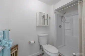 Brand new shower and flooring on the primary bathroom