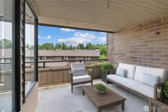 Virtual Staged deck perfect for summer evenings