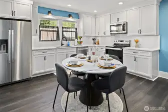 Beautifully updated kitchen with Quartz countertops.